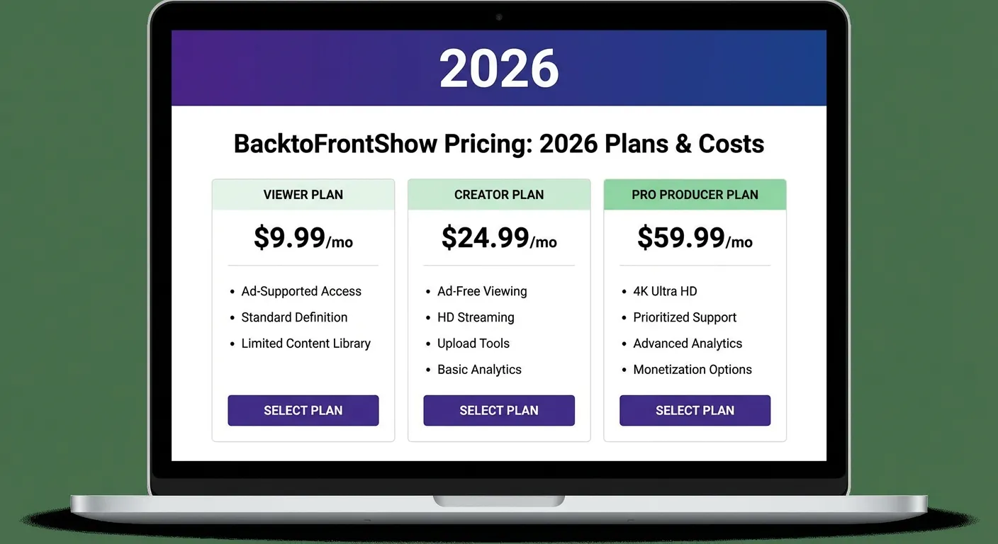 BacktoFrontShow Pricing 2026 Plans, Costs & Full Feature Breakdown