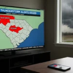 Multiple Severe Thunderstorm Alerts Issued for South Carolina Counties